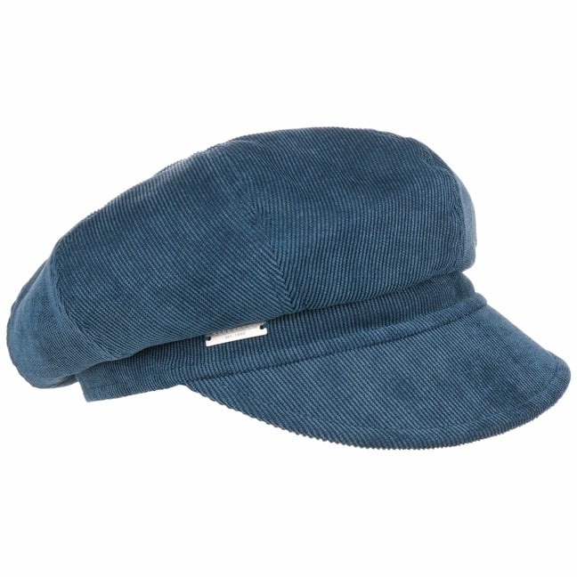 Seeberger Berretto Newsboy In Velluto A Coste Fine Per Donna – Cappello Con Visiera E Fodera In Cotone, Taglia Unica (55-58 Cm), Elegante E Caldo Per L'inverno