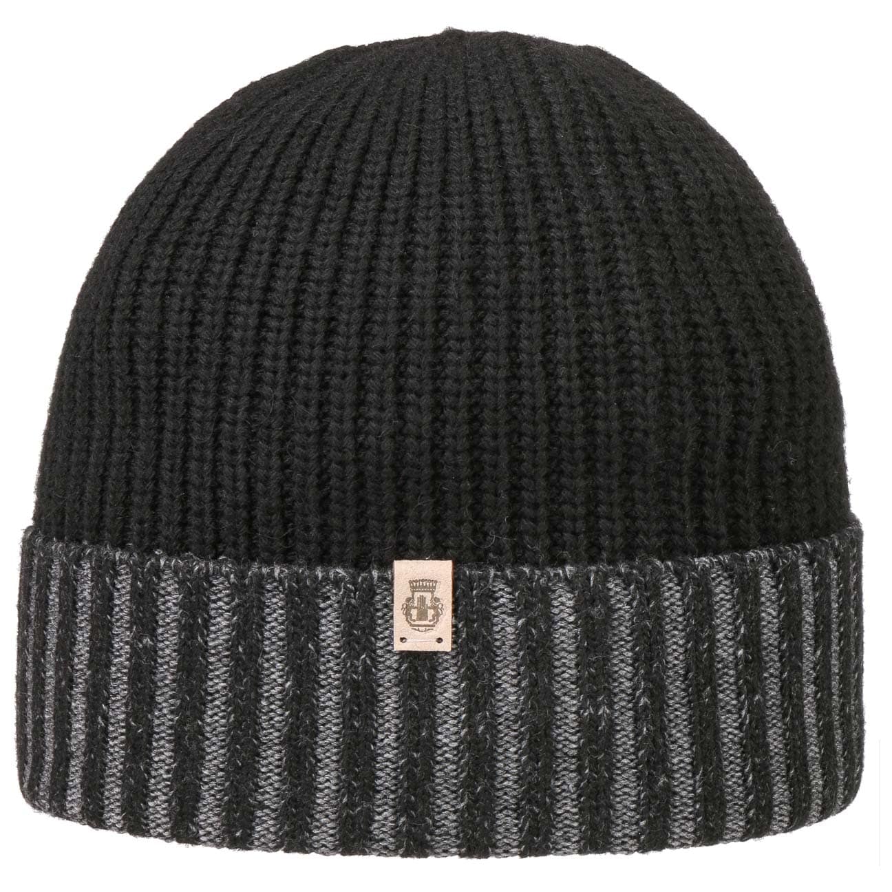 Twotone Rib Omslagmuts By Roeckl Zwart Grijs One Size roeckl kopen in de aanbieding