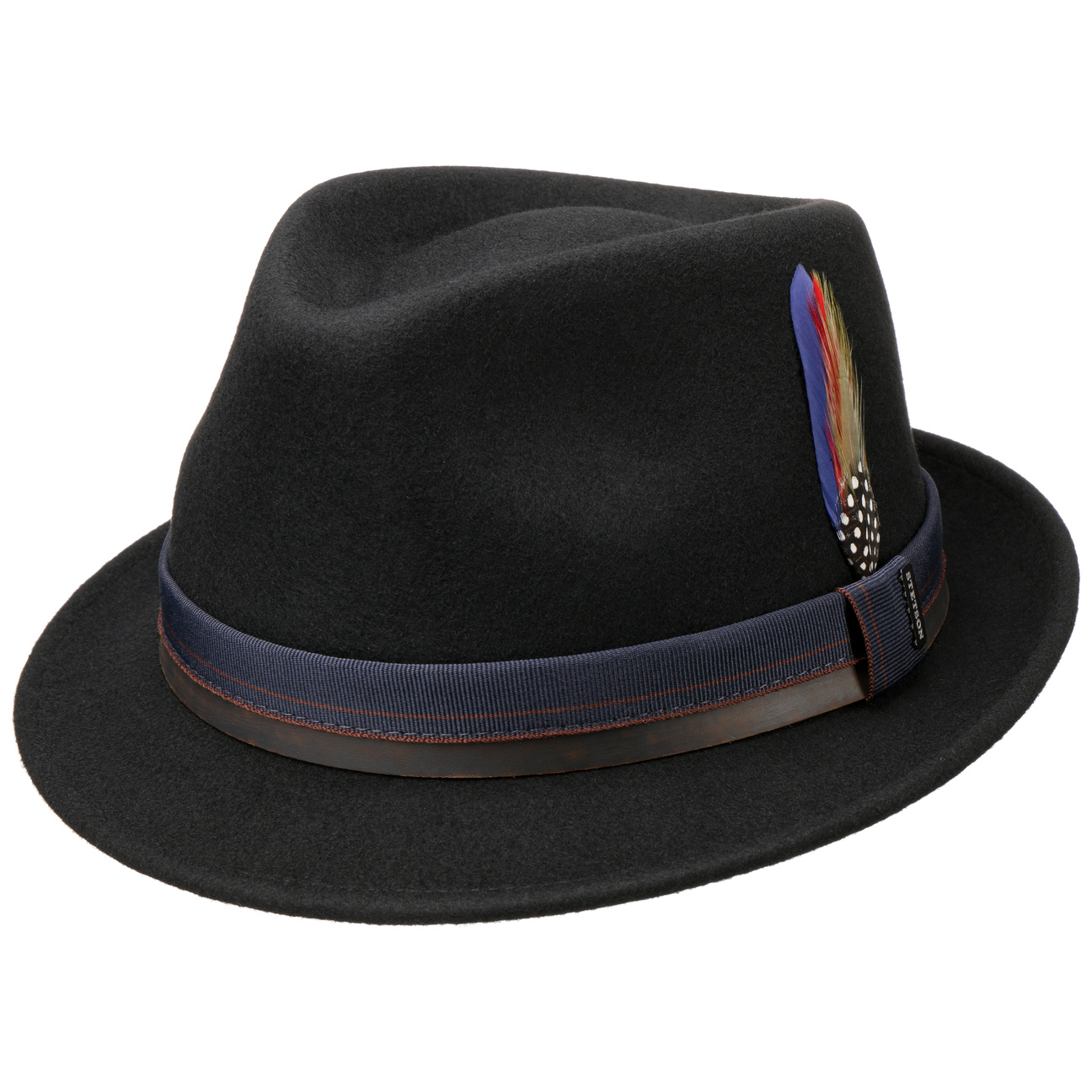 Decato Trilby Wolvilthoed By Stetson Zwart S 54 55 Cm stetson kopen in de aanbieding