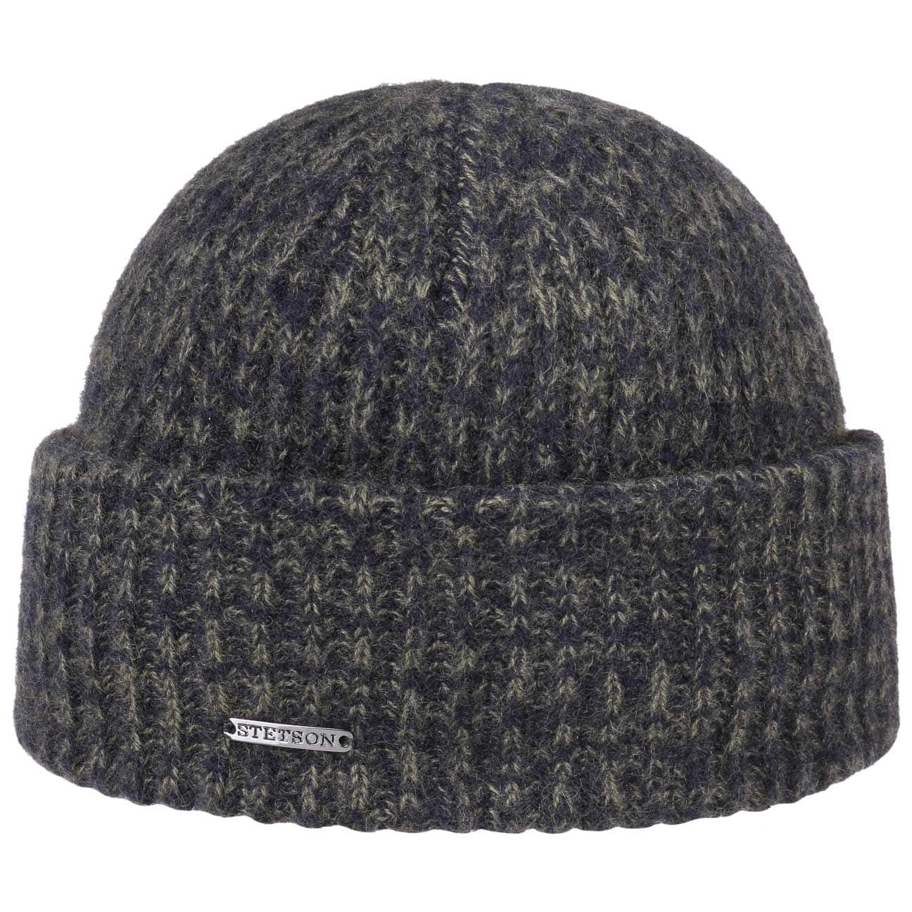 Surth Melange Kasjmieren Muts By Stetson Blauw Olijfgroen One Size stetson kopen in de aanbieding