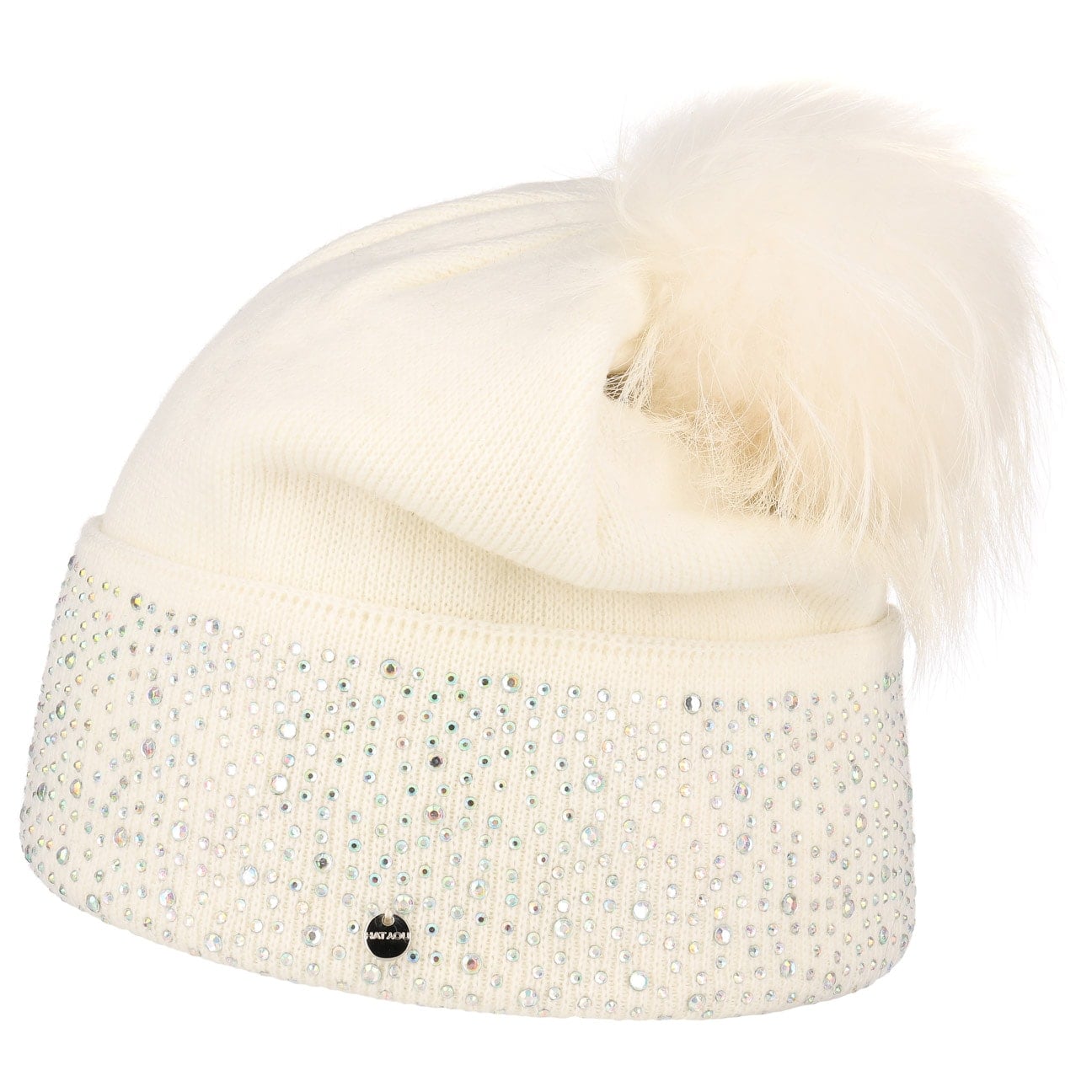 Hoedshop Pomponmuts Met Strass Cremewit One Size hoedshop kopen in de aanbieding Hoedshop Pomponmuts Met Strass Cremewit One Size hoedshop kopen in de aanbieding