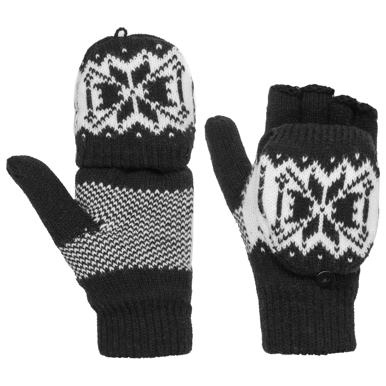 Hoedshop Twotone Thinsulate Fingerless Handschoenen Zwart 7 Hs hoedshop kopen in de aanbieding