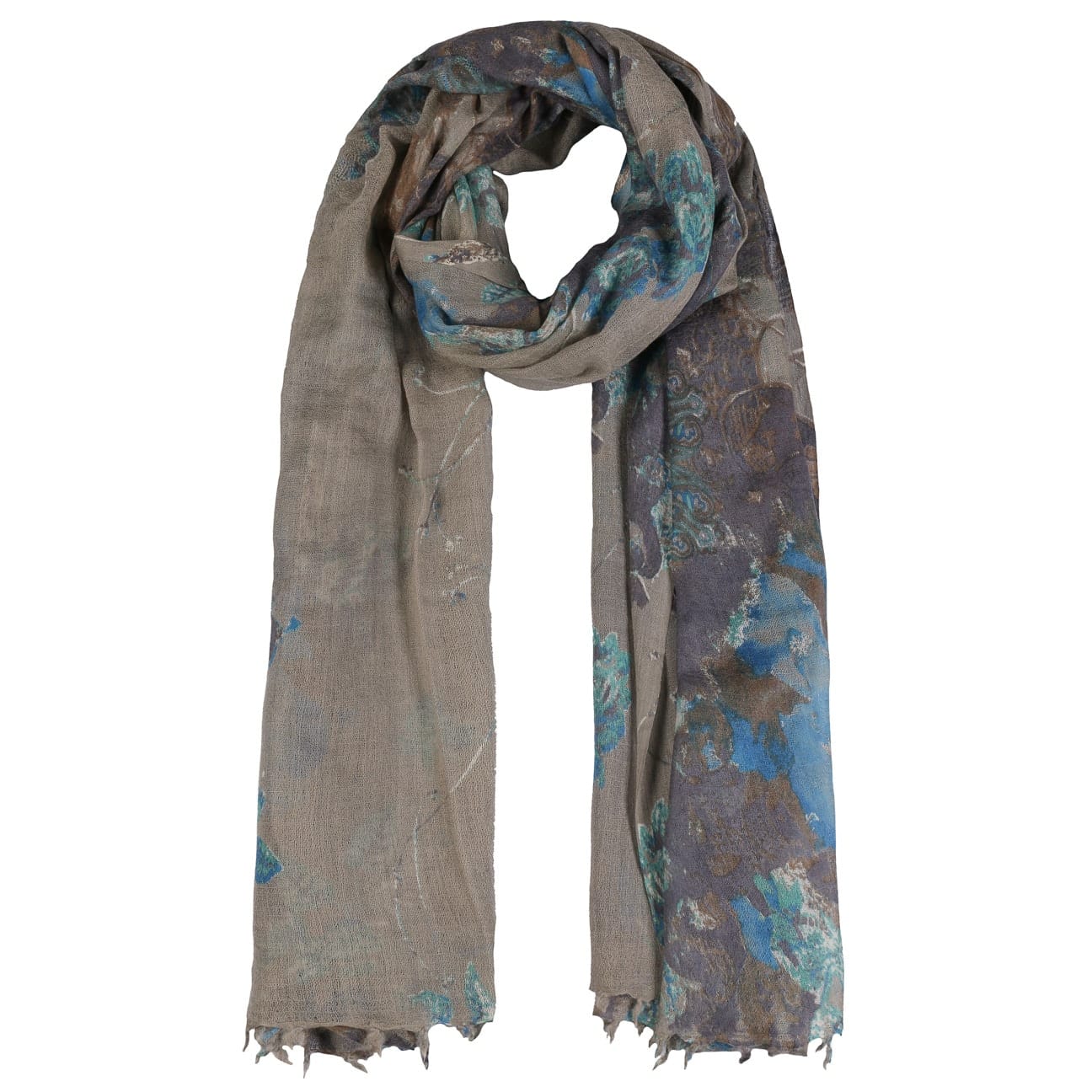 Flower Fantasy Wollen Sjaal By Lierys Blauw lierys kopen in de aanbieding Flower Fantasy Wollen Sjaal By Lierys Blauw lierys kopen in de aanbieding