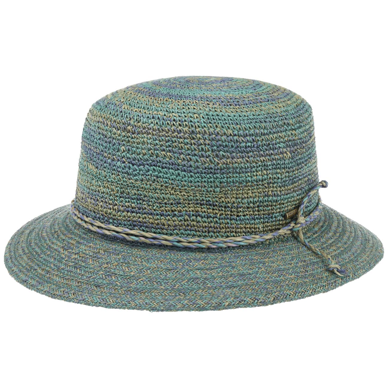 Rafia Crochet Hoed By Stetson Groen Blauw L 58 59 Cm stetson kopen in de aanbieding