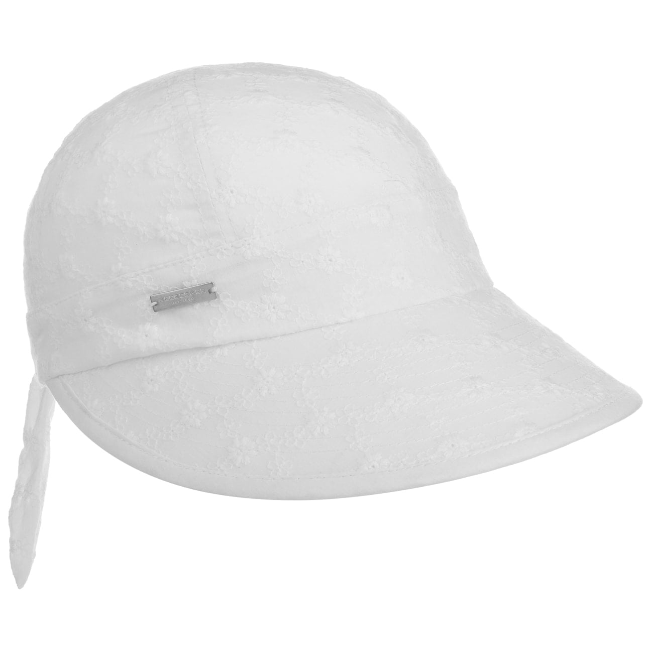 Carlita Cotton Bandana Cap By Seeberger Wit One Size seeberger kopen in de aanbieding