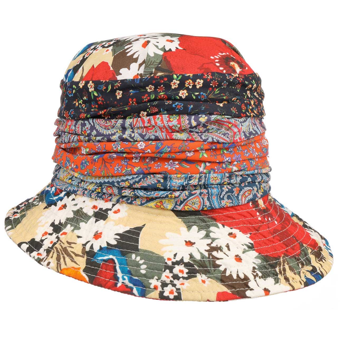 Flower Paisley Dameshoed By Grevi Bont One Size grevi kopen in de aanbieding