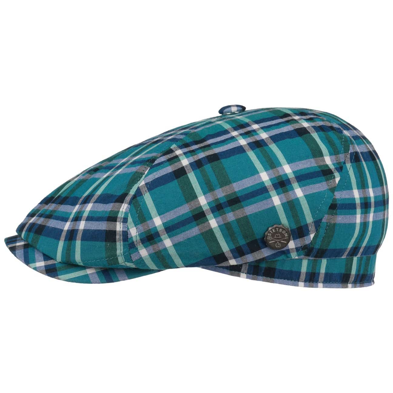 Brooklin Bbq Seersucker Pet By Stetson Blauw Greon L 58 59 Cm stetson kopen in de aanbieding