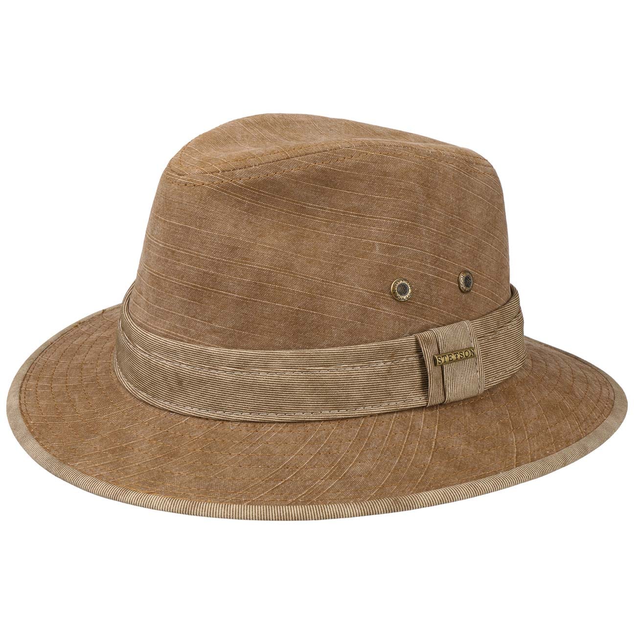 Alao Traveller Stoffen Hoed By Stetson Bruin L 58 59 Cm stetson kopen in de aanbieding