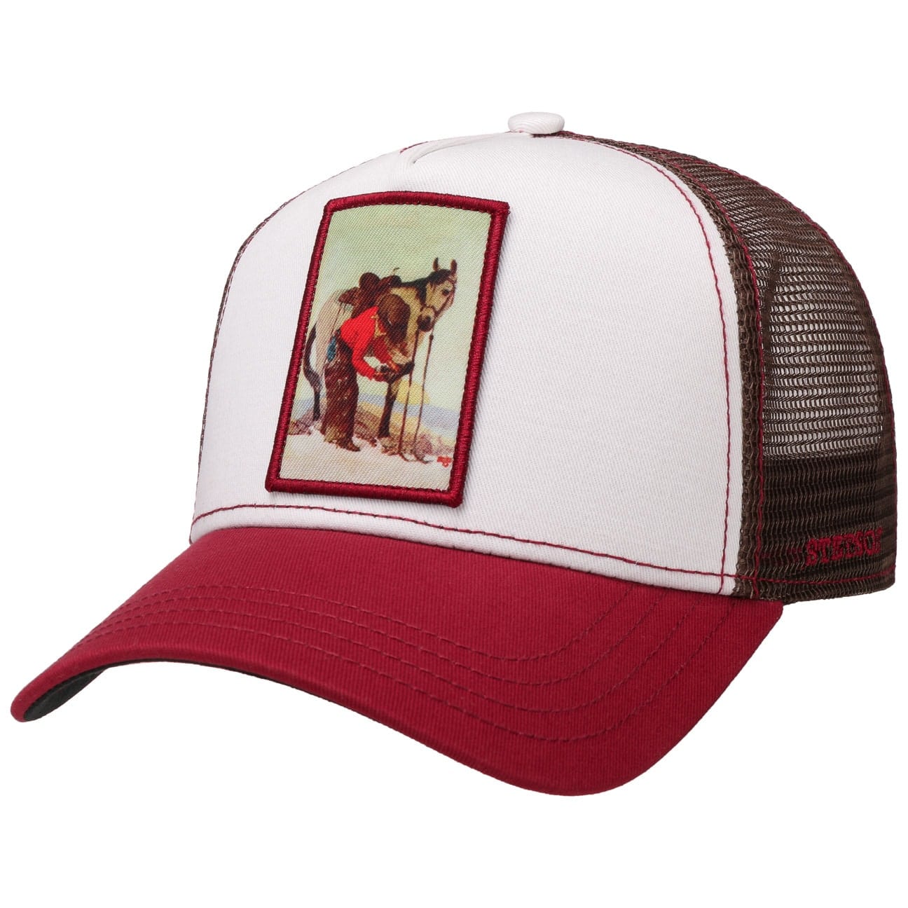 Horseshoeing Trucker Pet By Stetson Bruin One Size stetson kopen in de aanbieding