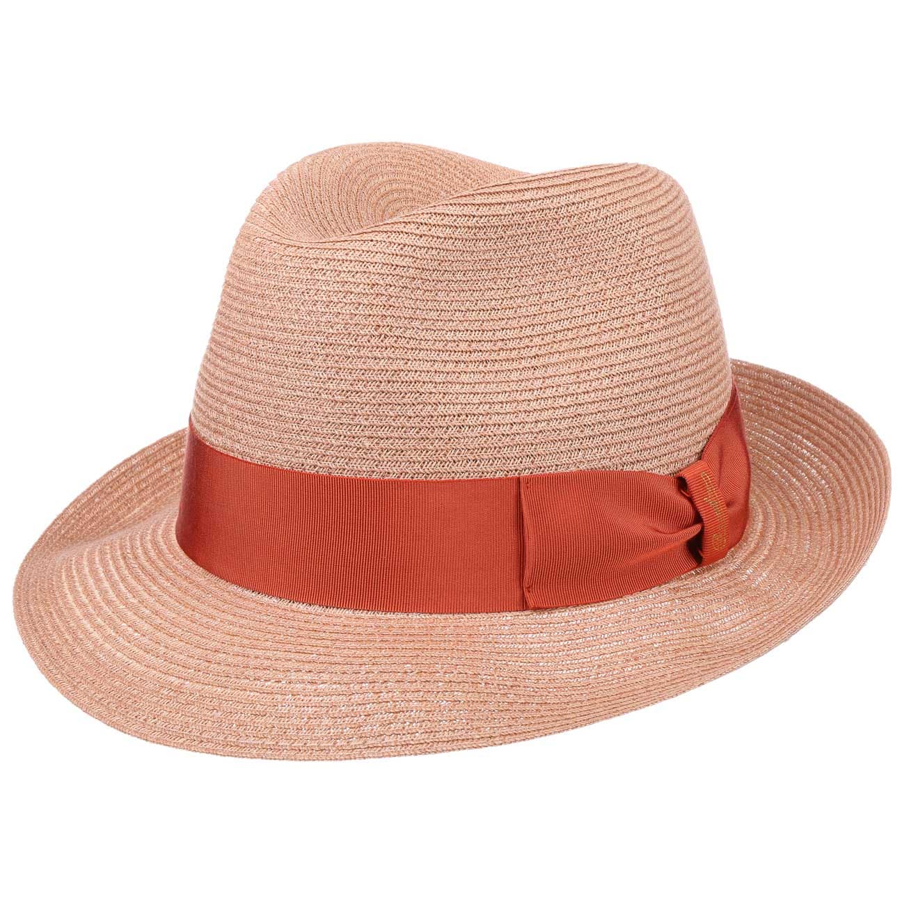 Braided Hemp Bogart Hoed By Borsalino Apricot 59 borsalino kopen in de aanbieding