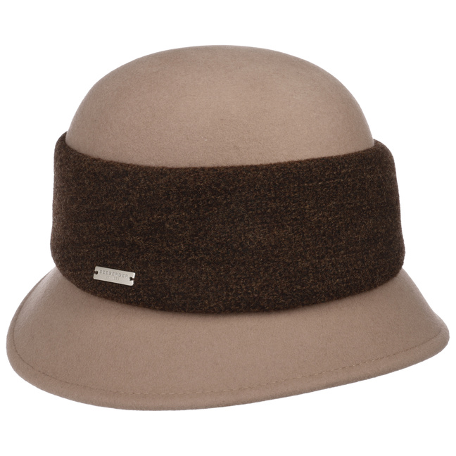 Seeberger Wollen hoed zwart casual uitstraling Accessoires Hoeden Wollen hoeden 