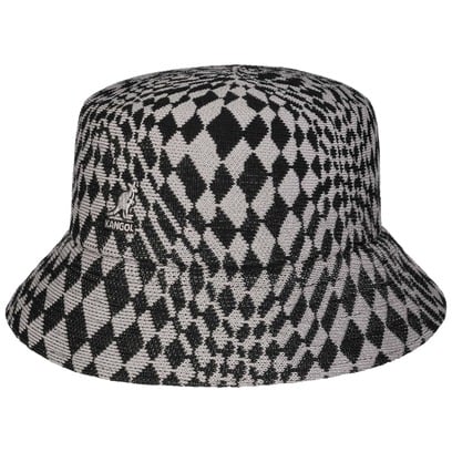Warped Check Bucket Stoffen Hoed by Kangol