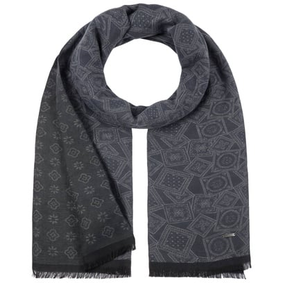Jacquard Stamps Katoenen Sjaal by Stetson