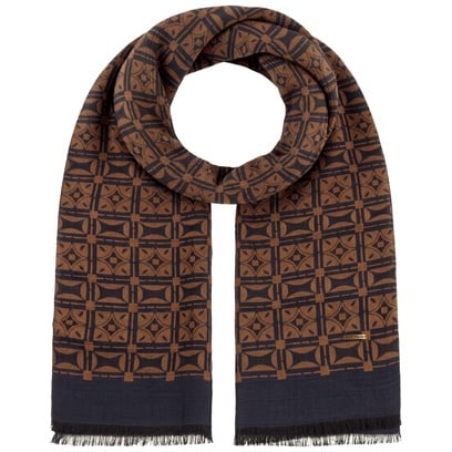 Jaquard Geometrics Katoenen Sjaal by Stetson