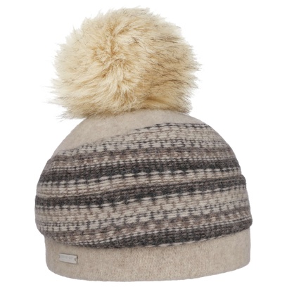 Faux Fur Pom Walkloden Muts by Seeberger