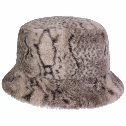 Ella Rosé Bucket Fake Fur Stoffen Hoed by Mayser
