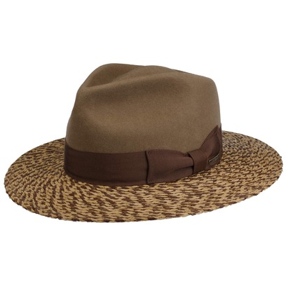 Wollen Hoed met Strooien Rand by Stetson