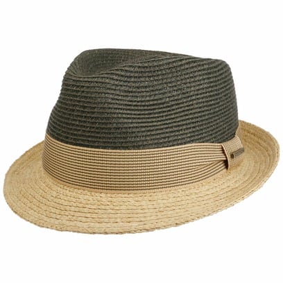 Twotone Toyo Trilby Raffia Hoed by Stetson