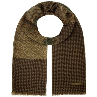 Houndstooth Paisley Mix Wollen Sjaal by Stetson