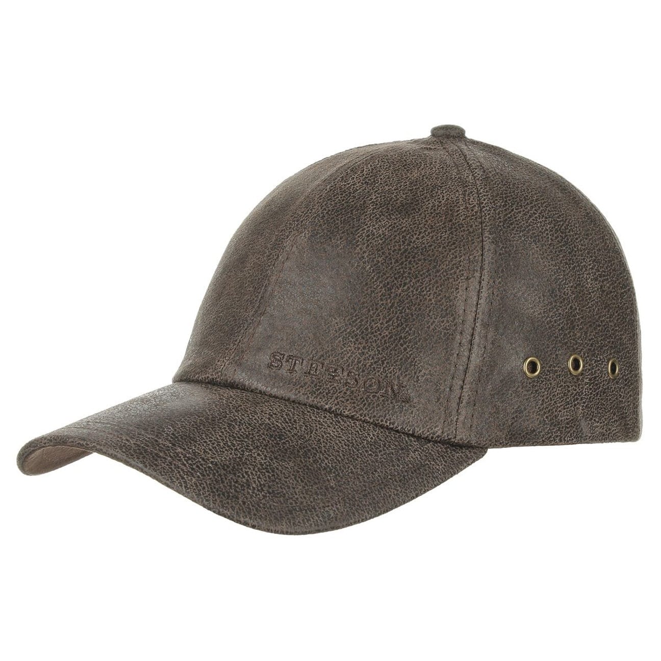 Liberty Leren Cap By Stetson Bruin One Size stetson kopen in de aanbieding