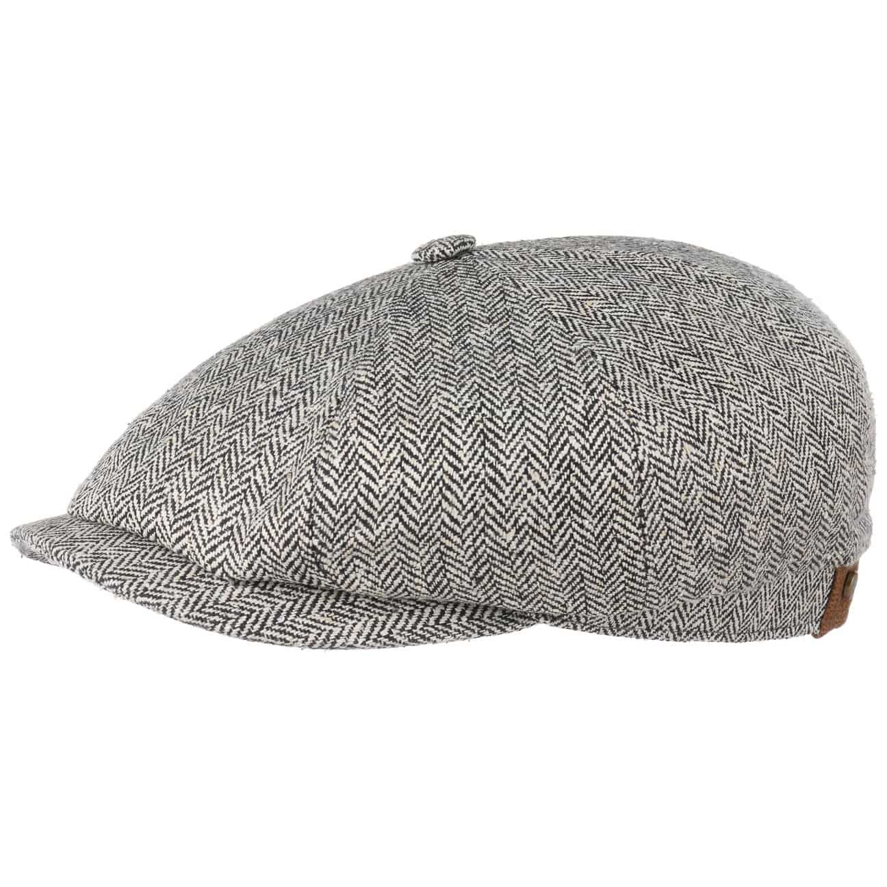Hatteras Zijde Flat Cap By Stetson Zwart Wit 54 stetson kopen in de aanbieding