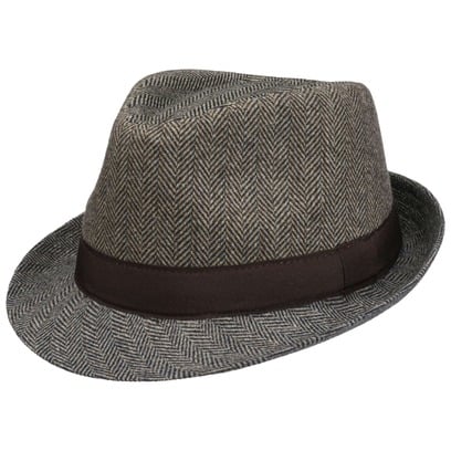 Classic Herringbone Trilby Stoffen Hoed by Lipodo