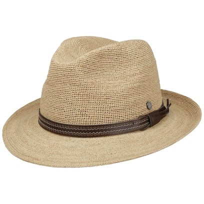 Fine Crochet Bogart Raffia Hoed by Lierys