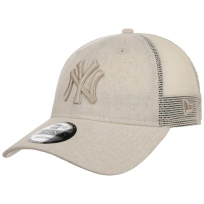 9Twenty Linen Yankees Trucker Pet by New Era