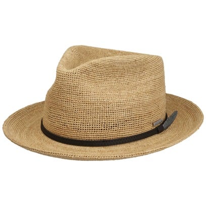 Daleport Crochet Fedora Raffia Hoed by Stetson