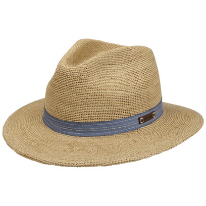Barista Crochet Traveller Raffia Hoed by Stetson
