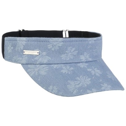 Denim Flower Visor by Seeberger