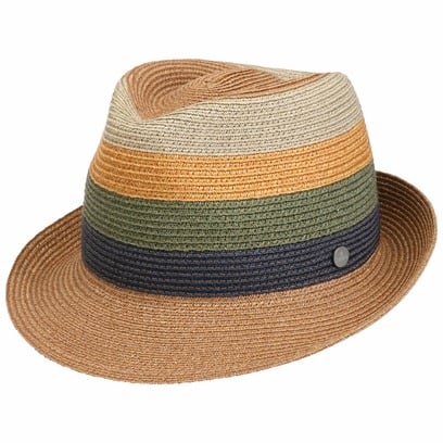 Colour Blocks Trilby Hennep Hoed by Lierys