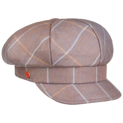 Anja Check Linnen Newsboy Pet by Mayser