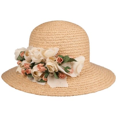 Telina Raffia Hoed met Bloemen by Lierys