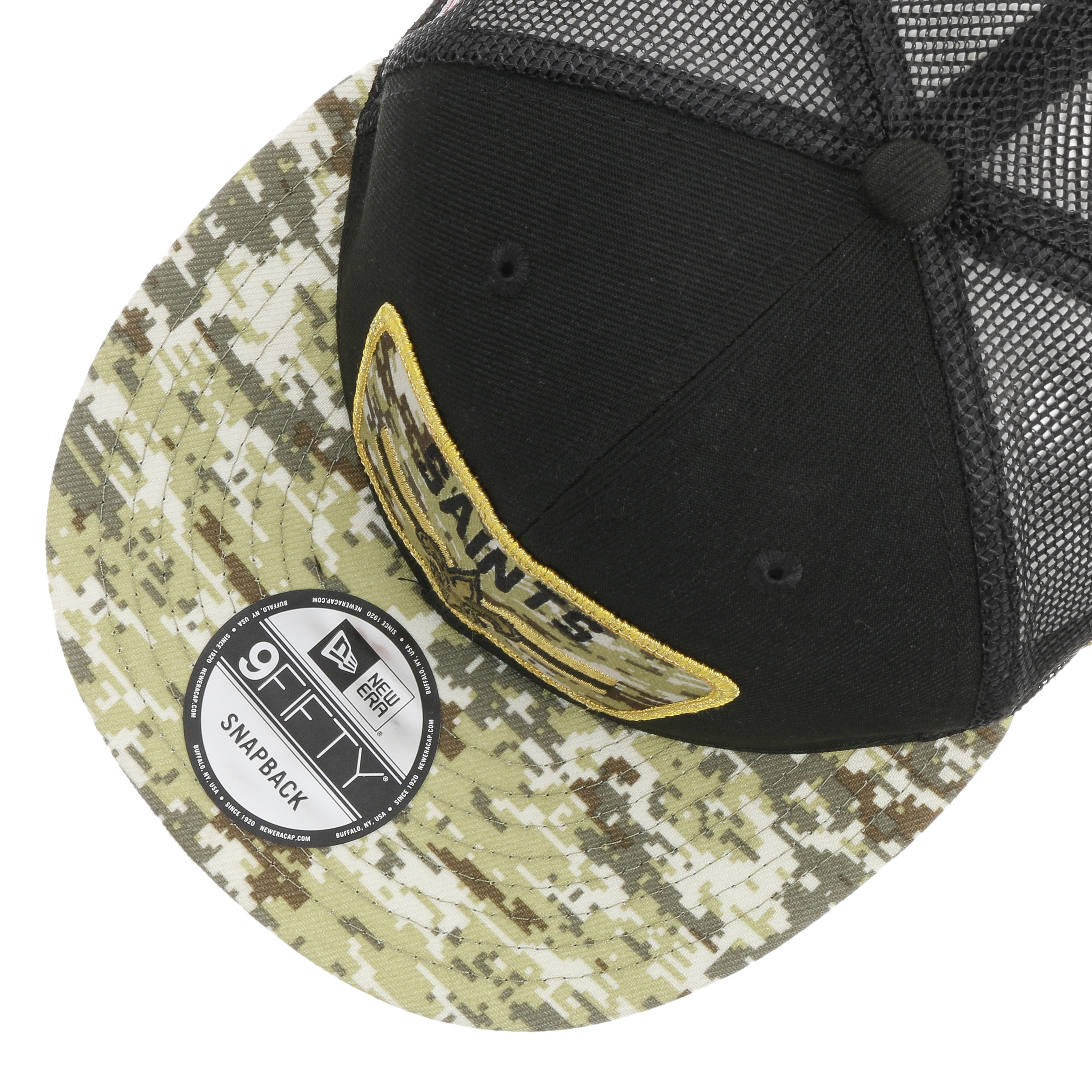 Men's New Era Black/Camo Atlanta Falcons 2021 Salute To Service 39THIRTY  Flex Hat