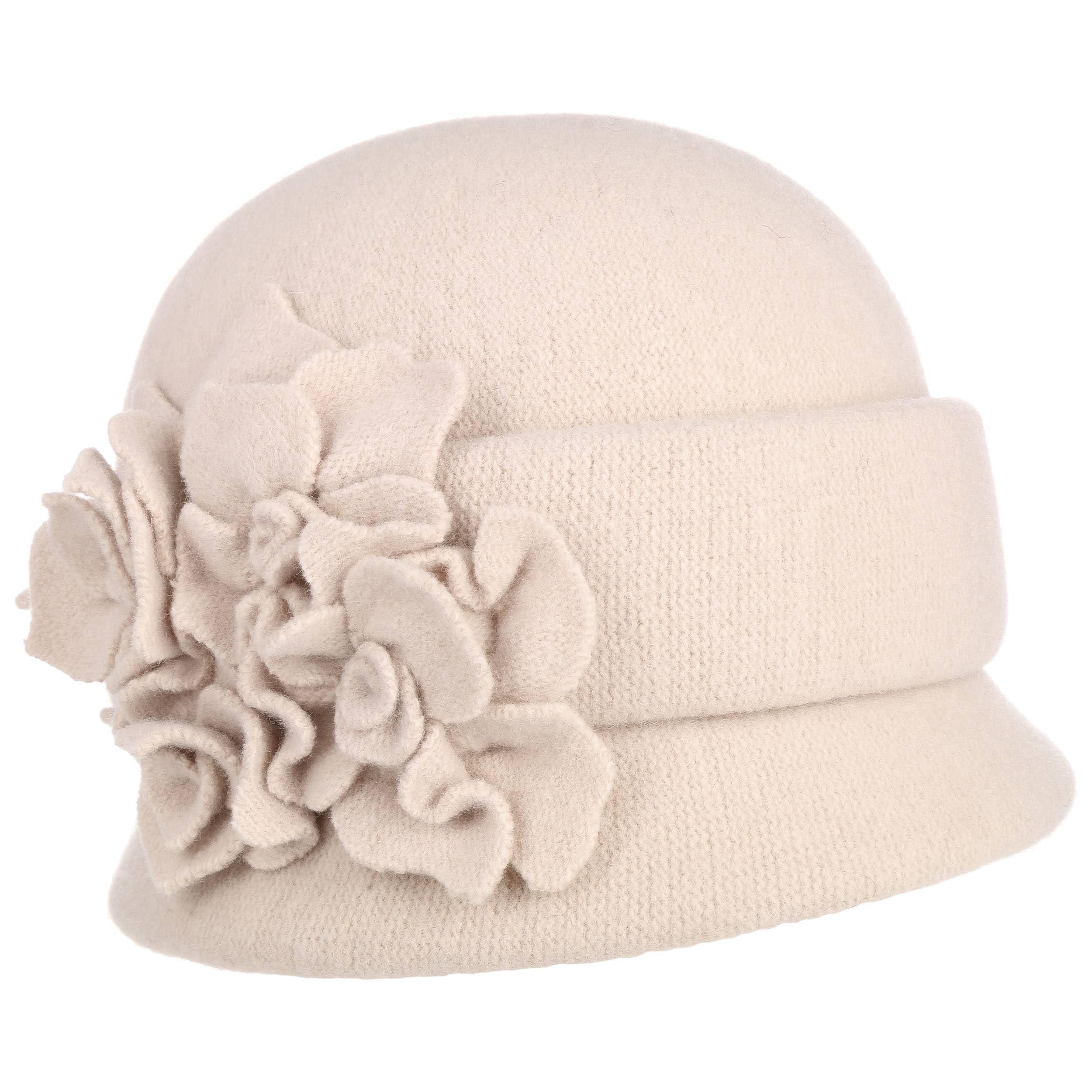 LIERYS Damen Wollhut - Pillbox Hut 100% Wolle Made In Italy