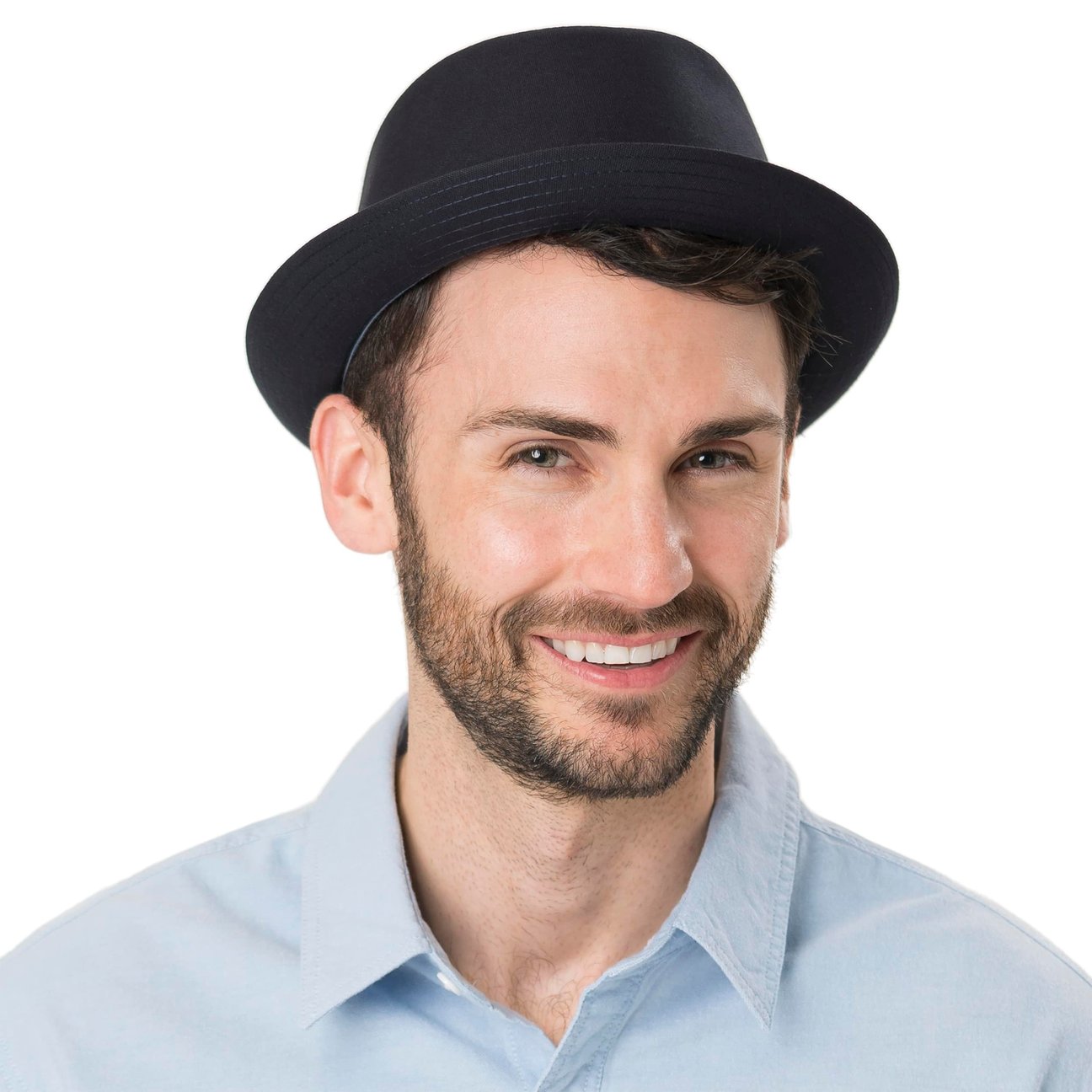 Stetson Cotton Pork Pie Stoffhut - Einfarbiger Hut - Klassischer Schnitt - Made in Italy - Für