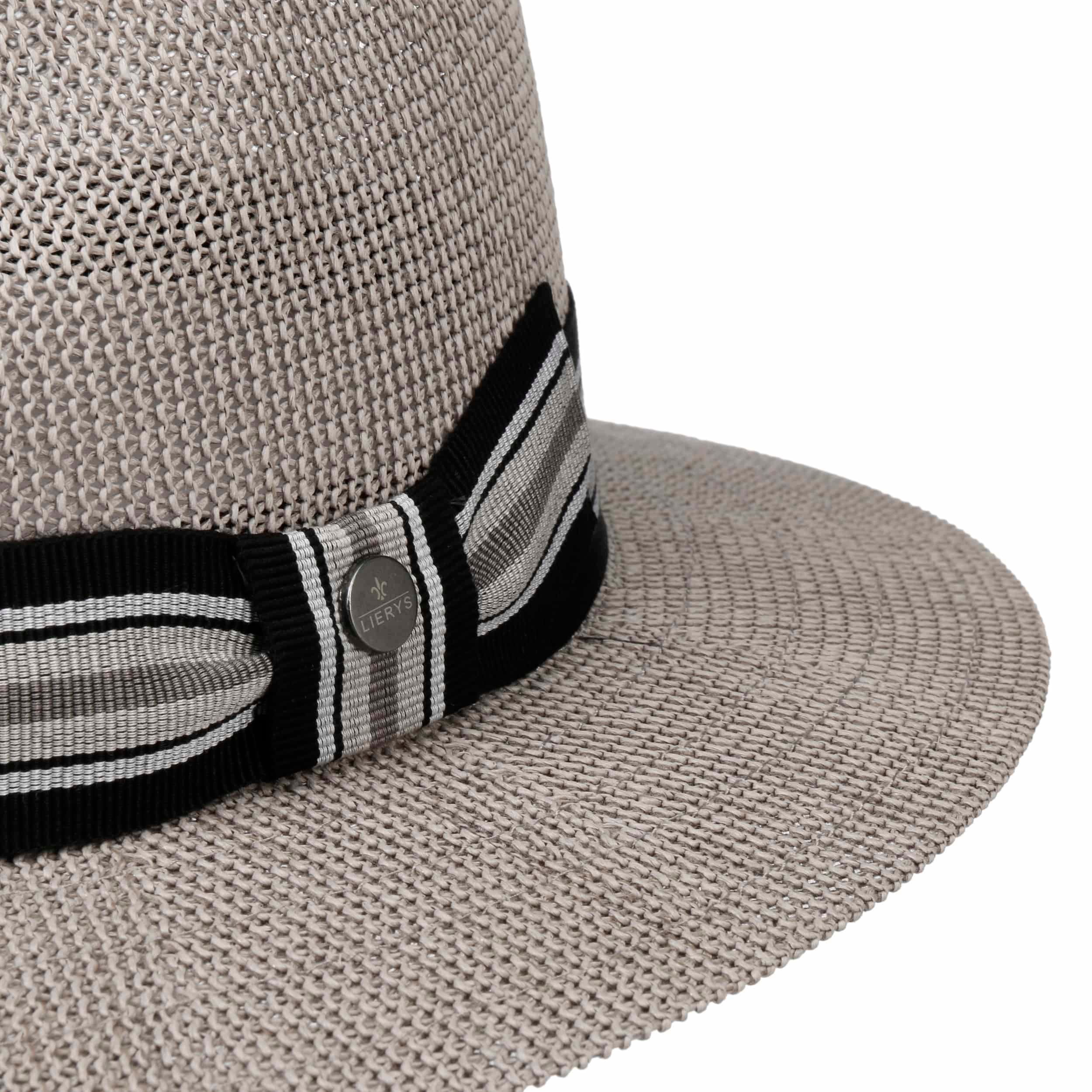 Lierys Toyo Traveller Strohoed Dames/Heren - Made in Italy zonnehoed stro heren hoed met leren