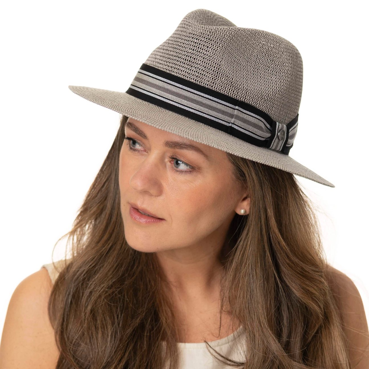 Lierys Parsell Traveller Strohoed Dames/Heren - Made in Italy strand hoed zonnehoed met leren band voor Lente/Zomer - 56 cm naturel