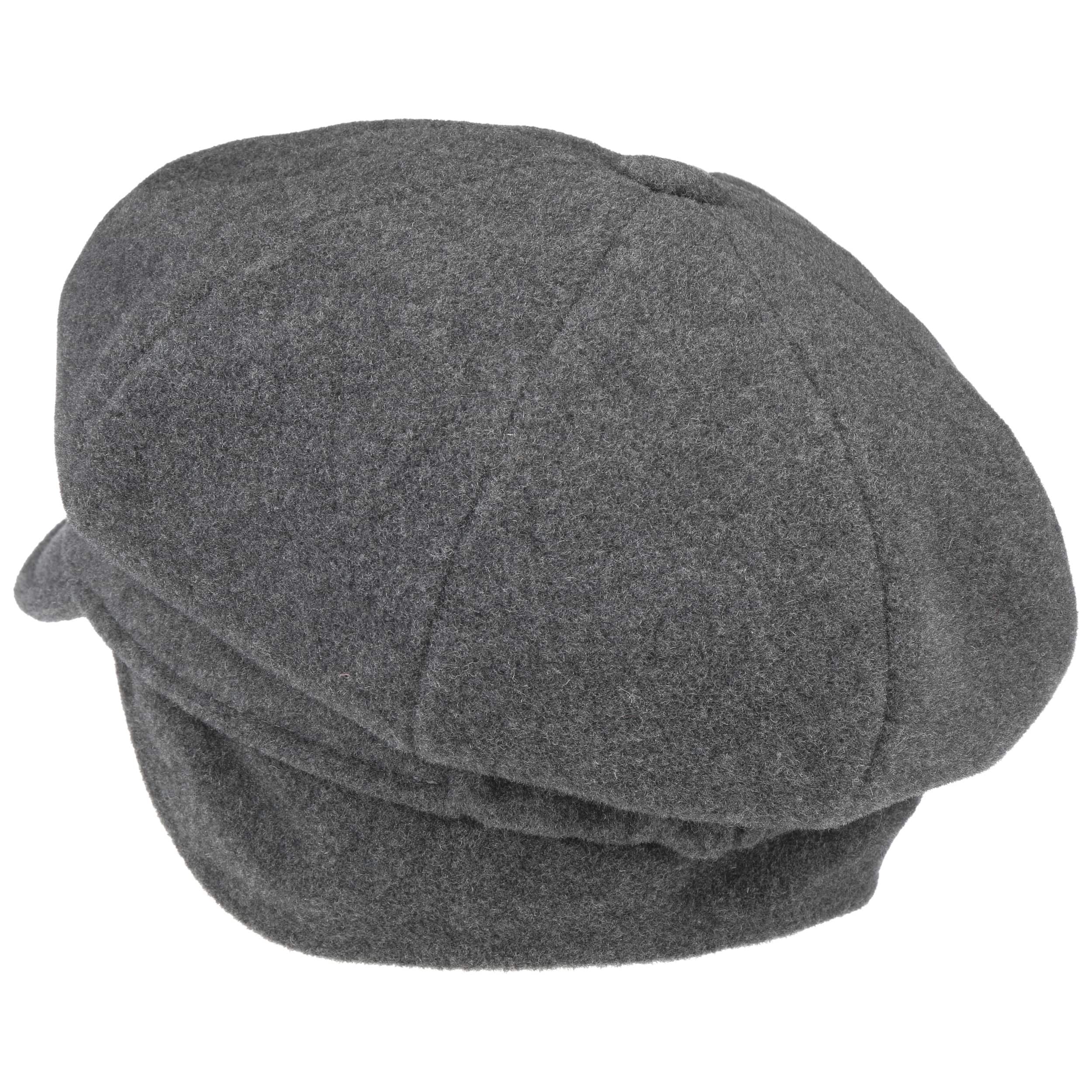 Mayser Camilla Newsboy Muts met Oorbescherming Dames - Made in the EU pet wollen cap wintercap klep oorflappen voering voor Herfst/Winter - S (55-56 cm) rood