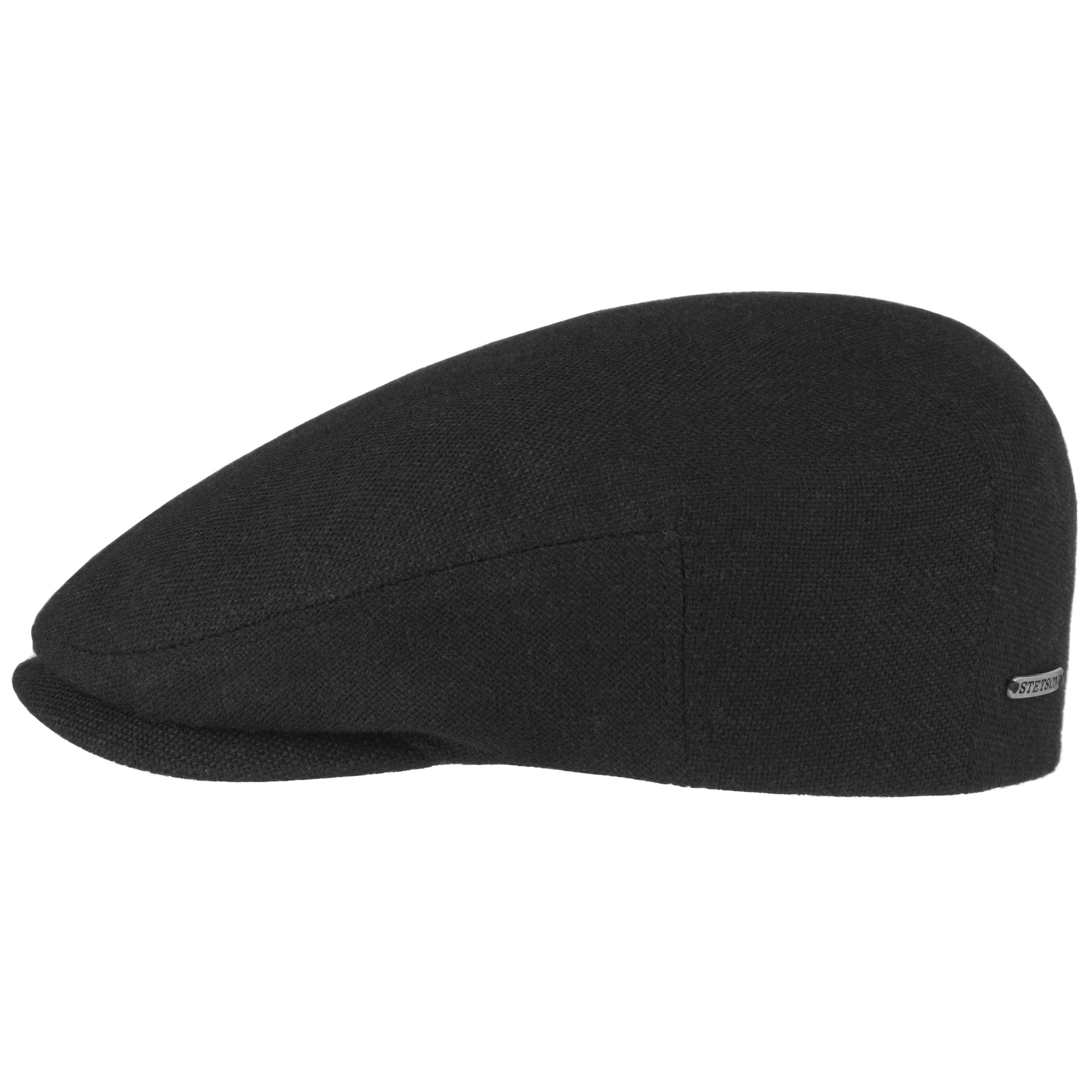 Stetson Reid Wool Pet met Kasjmier Heren - Made in the EU wollen cap flat hat klep voering voor Herfst/Winter - XL (60-61 cm) camel