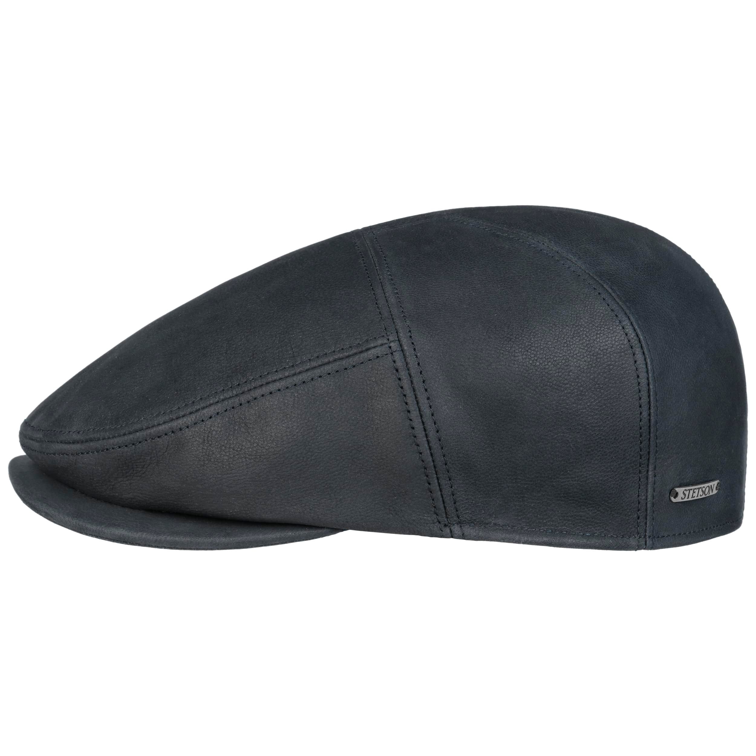 Stetson Superior Cotton Driver Pet Heren - Made in Germany flat hat met klep voor Zomer/Winter - 60 cm zwart Stetson Superior Cotton Driver Pet Heren - Made in Germany flat hat met klep voor Zomer/Winter - 60 cm zwart