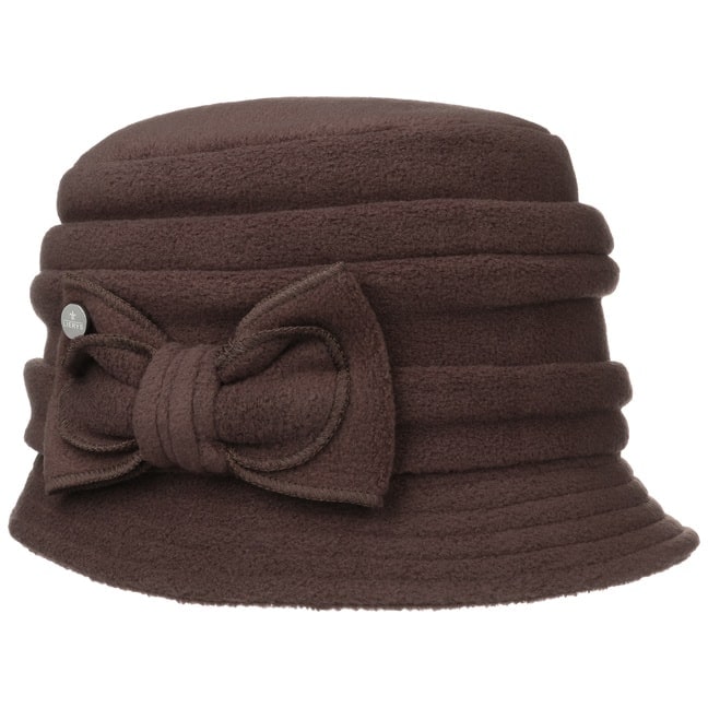 Unieke katoenen cloche hoed donkerrood met lichtroze band smart casual haken Accessoires Hoeden & petten Nette hoeden Cloche hoeden 