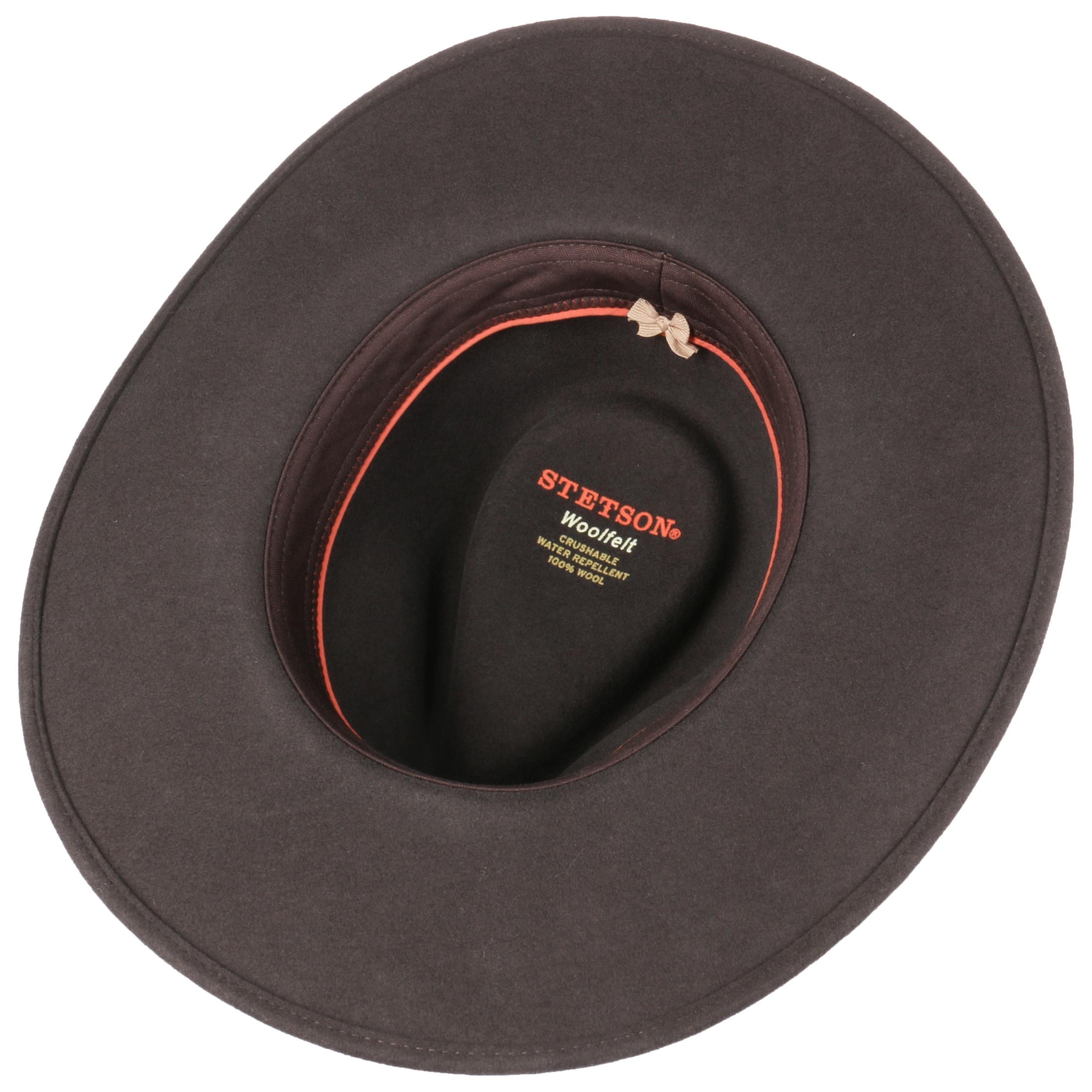 Stetson Oklahoma Wolvilt Westernhoed Heren - outdoor hoed vilthoed rodeo met leren band voor Zomer/Winter - XL (60-61 cm) zwart