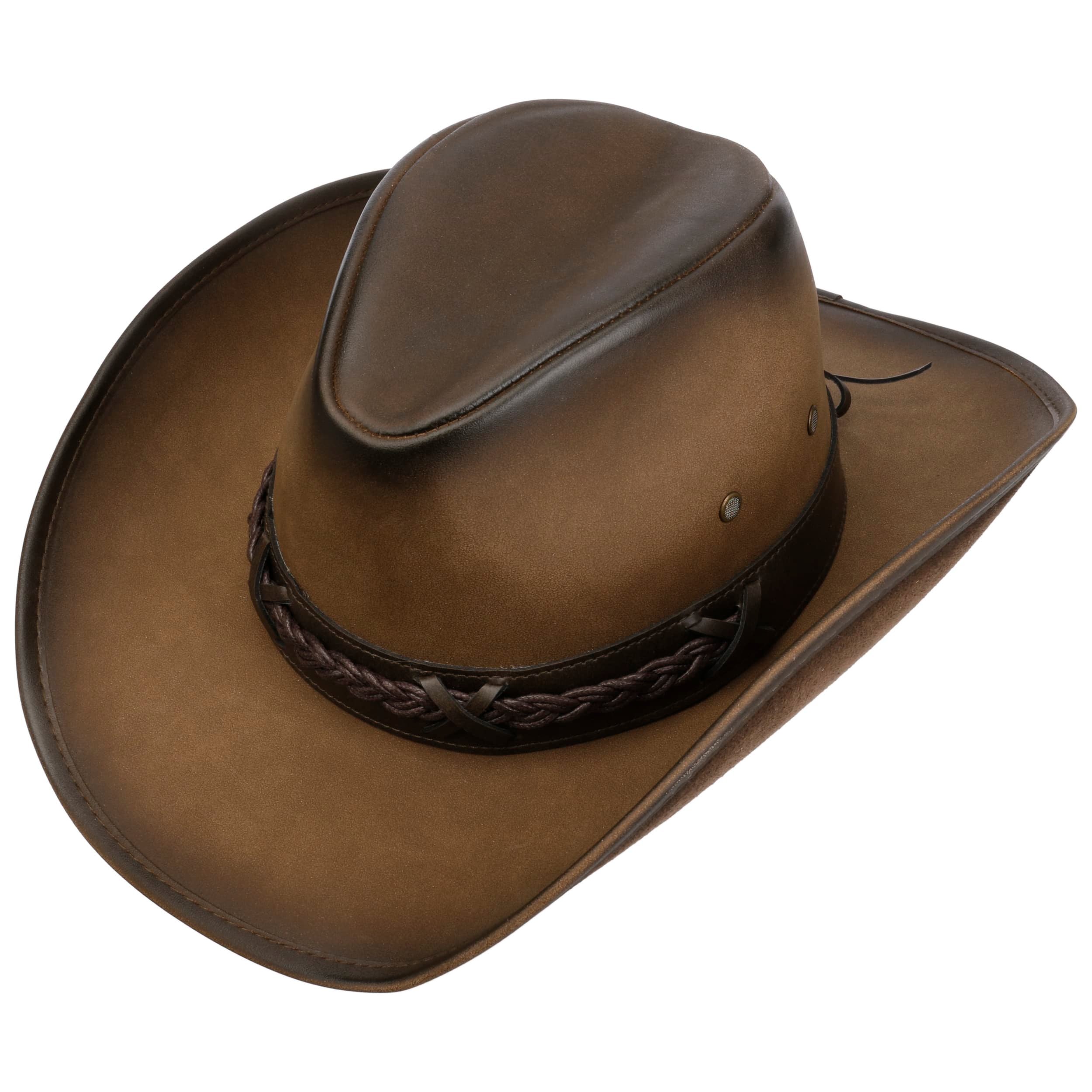 Elreno leren hoed by scippis - Mode accessoires online