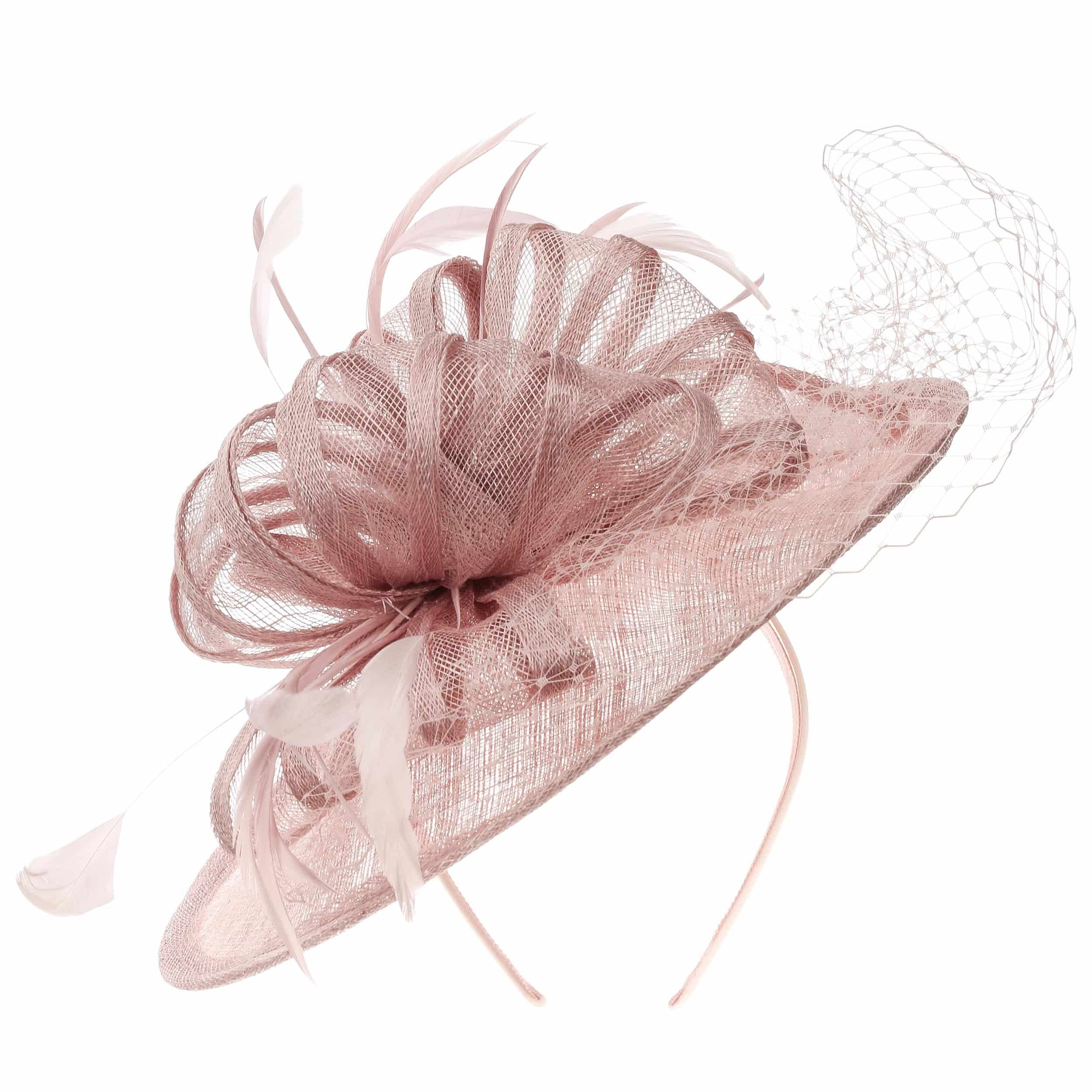 Caprilite Blauw en Fuchsia Roze Fascinator Corsage Bloemblaadjes Veren
