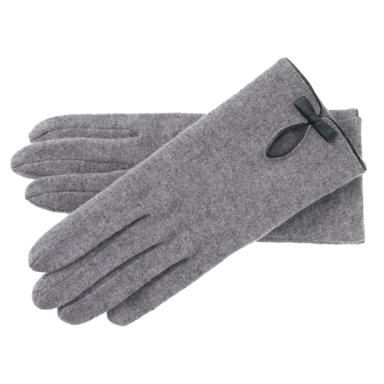Roeckl Gebreide handschoenen lichtgrijs gestippeld casual uitstraling Accessoires Handschoenen Gebreide handschoenen 