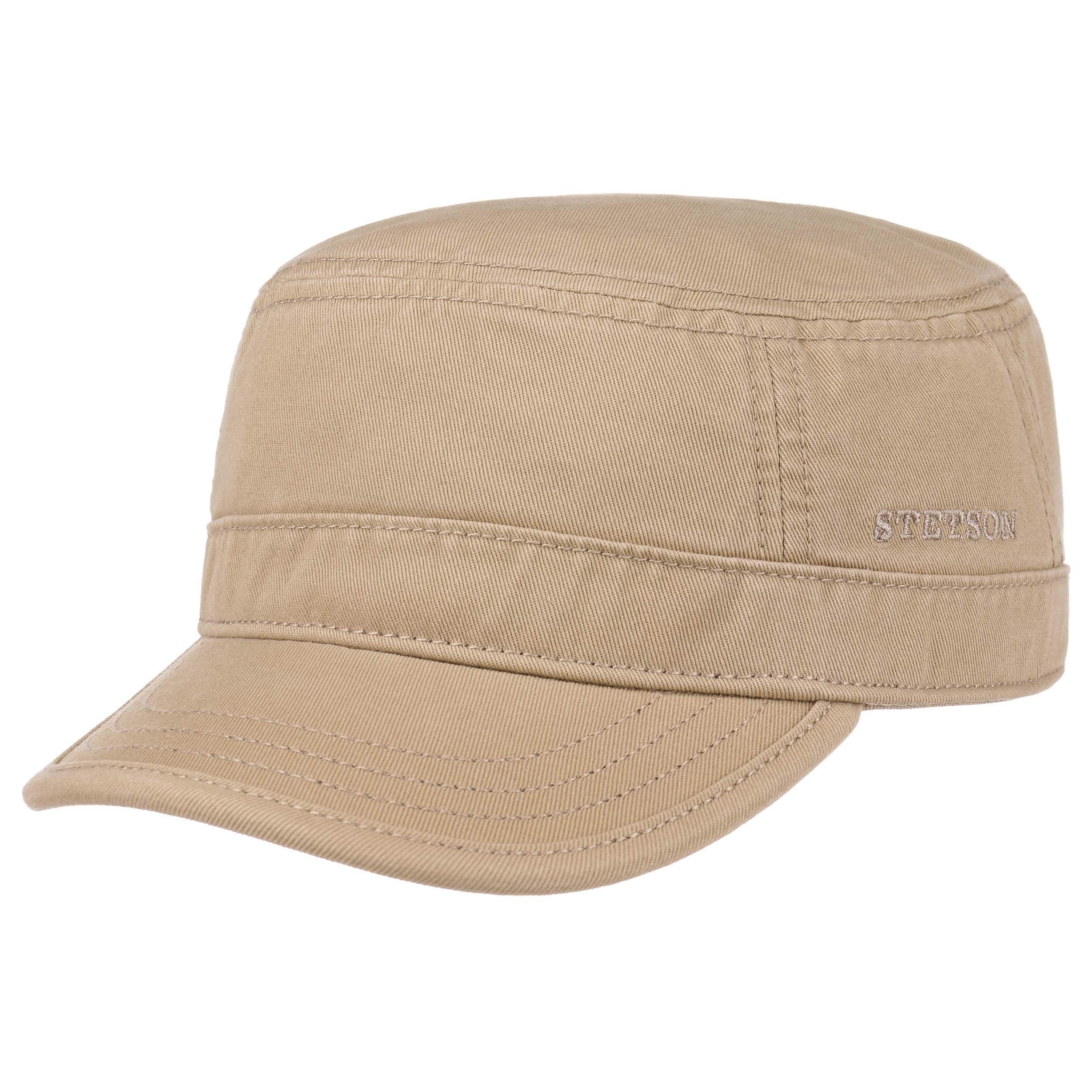 Stetson Gosper Army Urban Cap Dames/Heren - met klep achterkant gesloten voor Zomer/Winter - L (58-59 cm) donkerrood