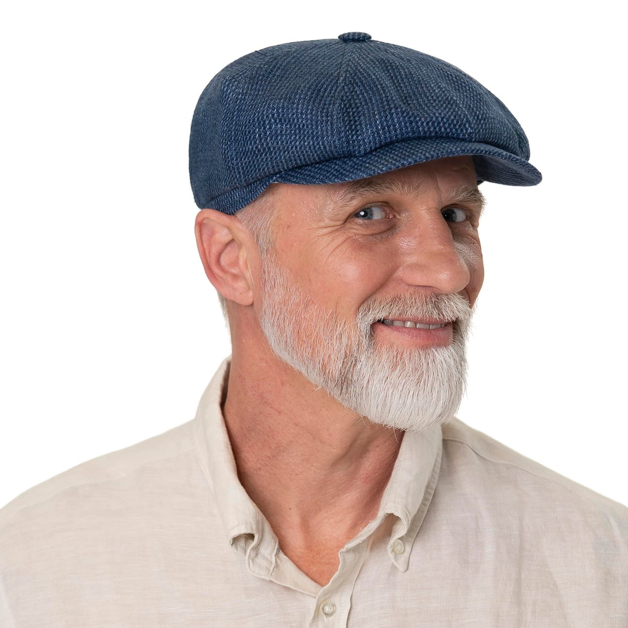 Casquette Stetson Hatteras Brinkley Homme En Lin/Coton - Visière 6cm - Protection UV 40 - Fabriqué En UE - 8