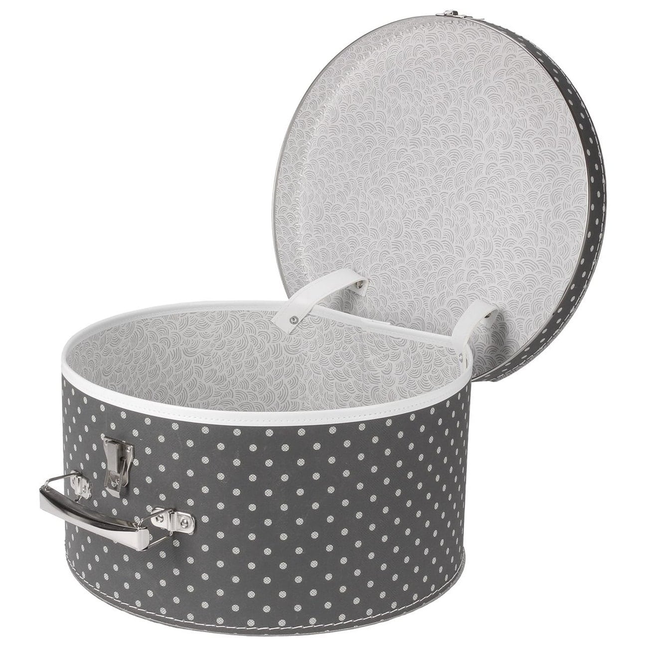 Lierys Hoedenbox Stripes Dames/Heren - Made in the EU hoedendoos voor Zomer/ Winter - One Size lichtblauw